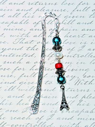 Silver Eiffel Tower Bookmark