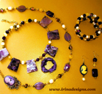 Amethyst Citrine Cameo jewellery set