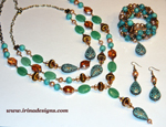 Aqua Golden Elegance jewellery set