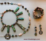Aurora Feather jewellery set