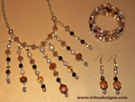 Champagne Waterfall jewellery set