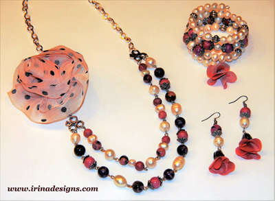 Dusty Rose jewellery set