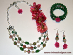 Fuscia Fantasy jewellery set