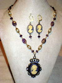 Lavender Cameo Necklace