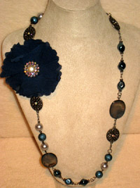 Midnight Flower Necklace
