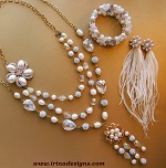 Snow Flowers jewellery set